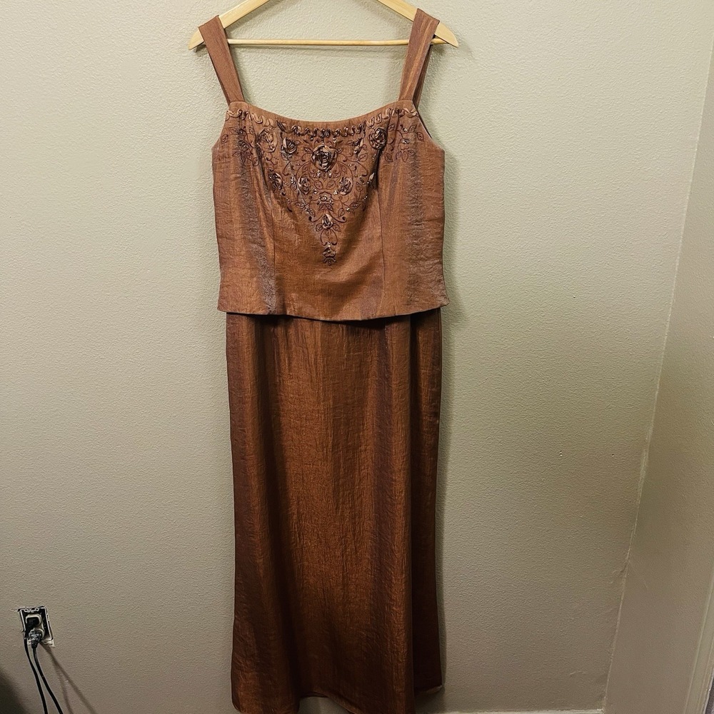 KM Collections Milla Bell Evening Gown Embelished MOB MOG Wedding Guest‎ Sz 14